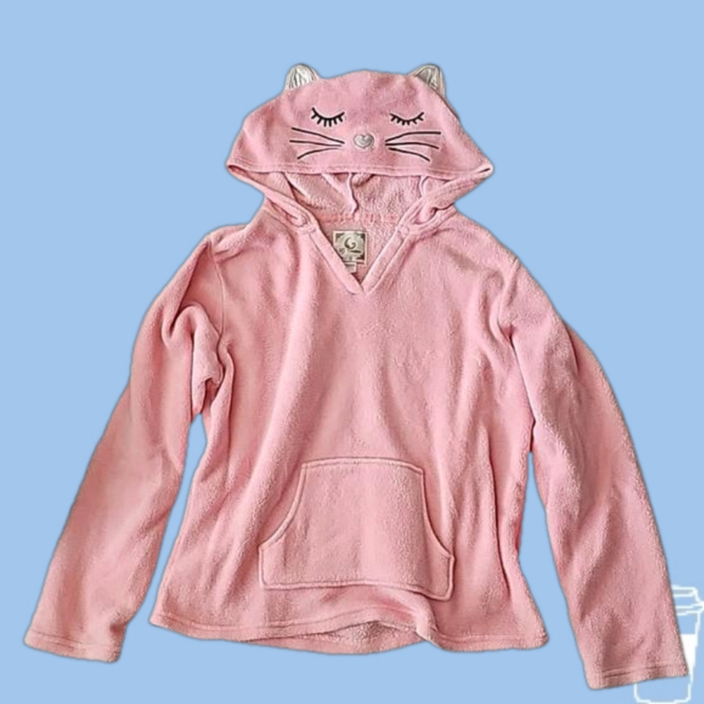 PJ Couture Pink Cat Hoodie Youth XL